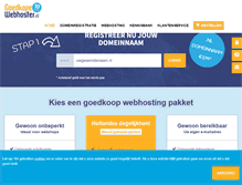 Tablet Screenshot of goedkopewebhoster.nl